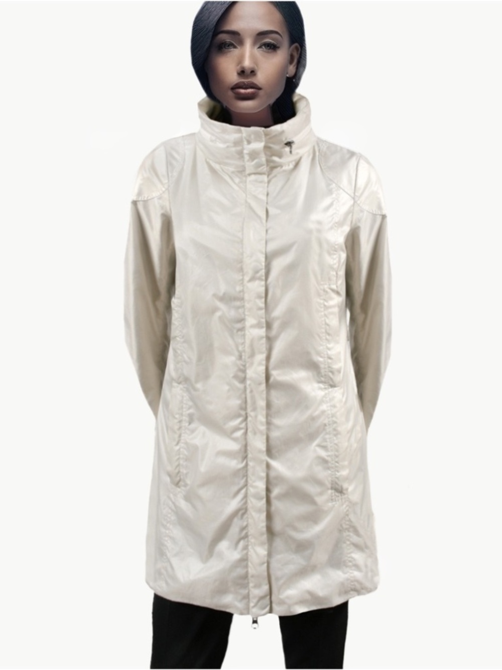 Mackage Mariel Windbreaker Hooded Trench / Jacket  Olive Green  Size XS - EUC
